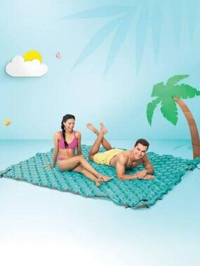 Intex Giant Floating Mat for Pool, Inflatable Relaxation Pad for 3 Adults